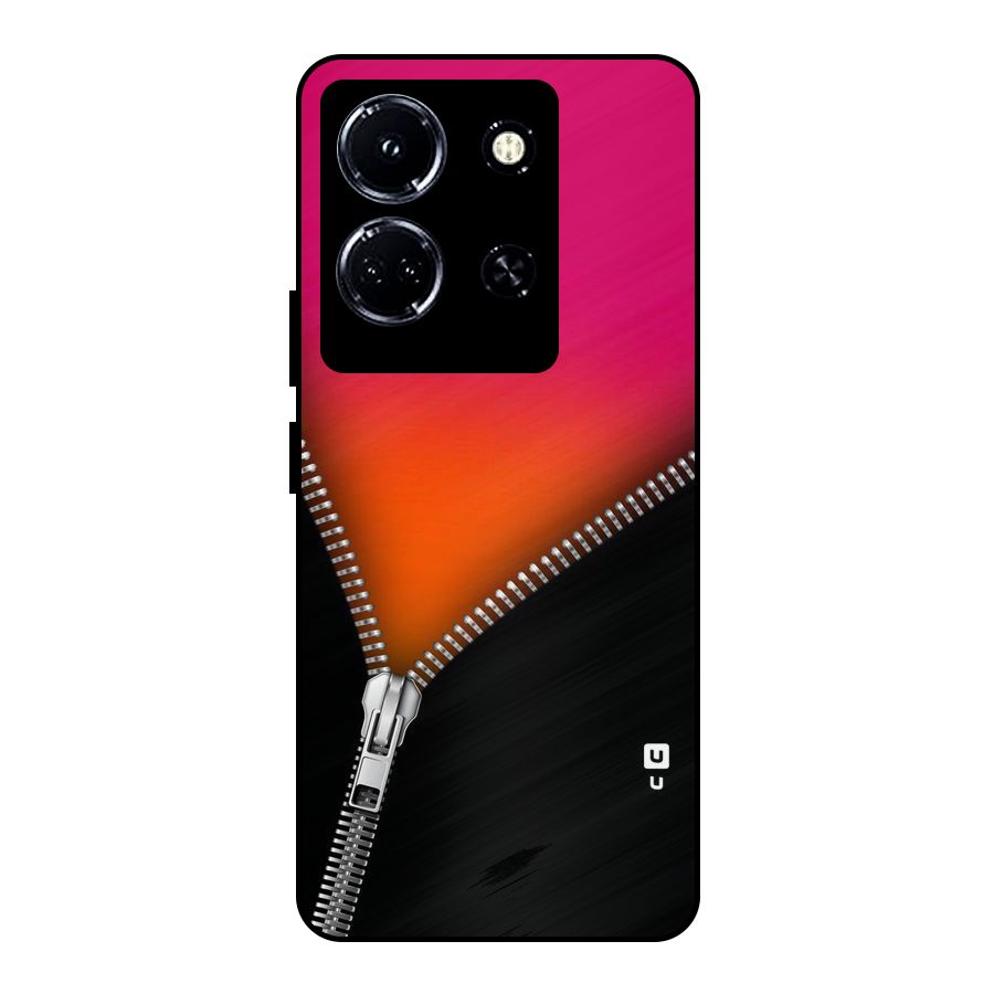Zipper Print Metal Back Case for Infinix Note 30 5G