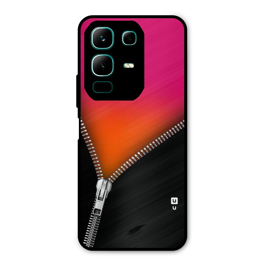 Zipper Print Metal Back Case for Infinix Note 50x