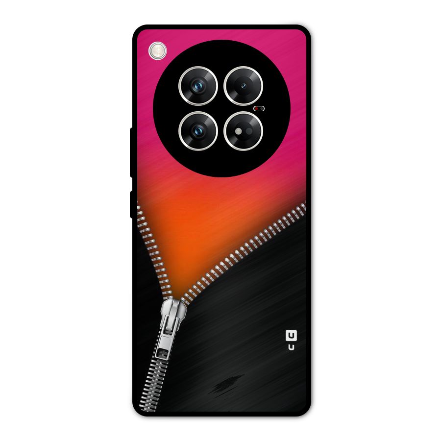 Zipper Print Metal Back Case for Infinix Zero 40 5G