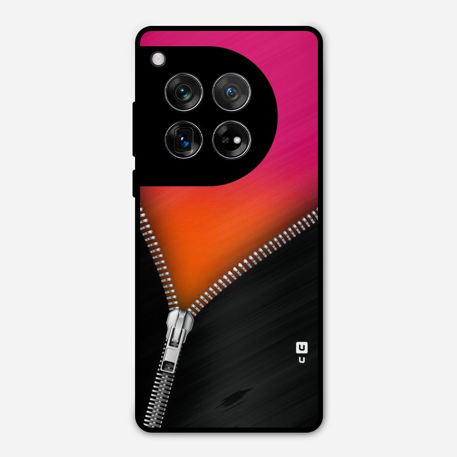 Zipper Print Metal Back Case for OnePlus 12