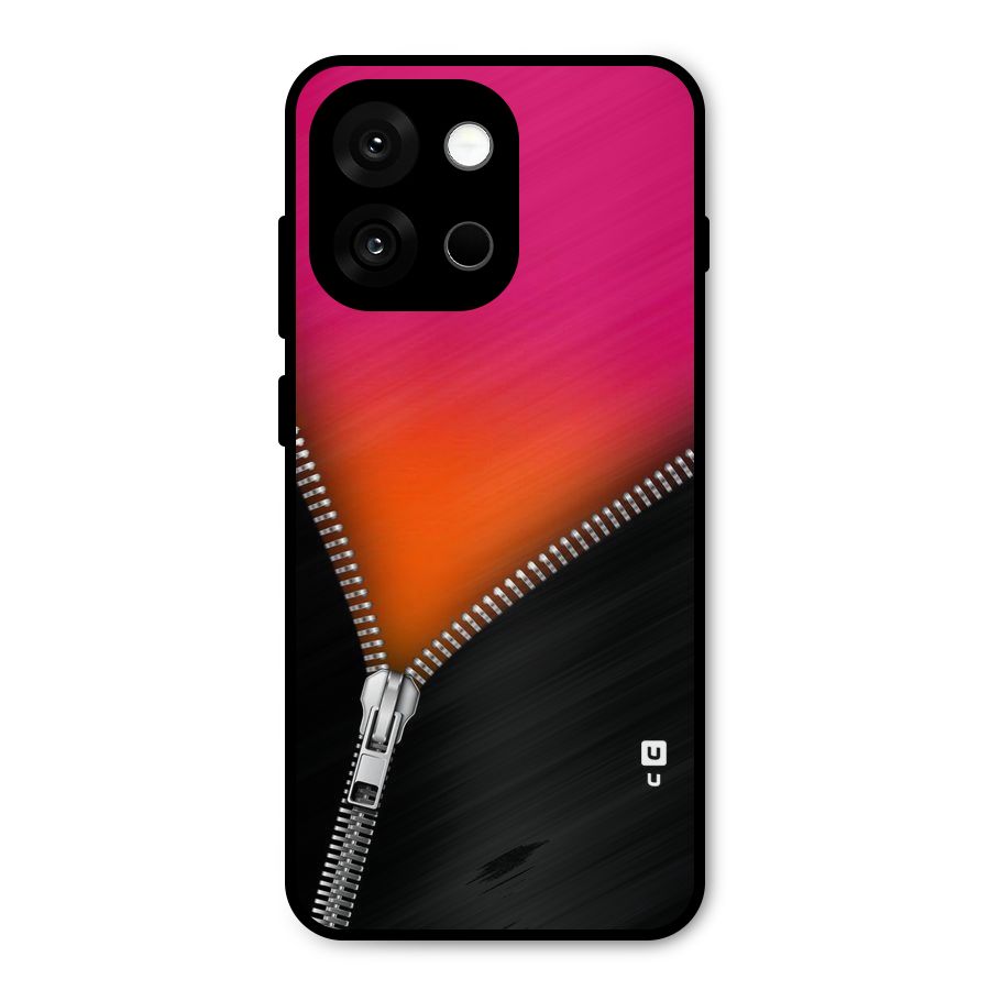 Zipper Print Metal Back Case for OnePlus 13s