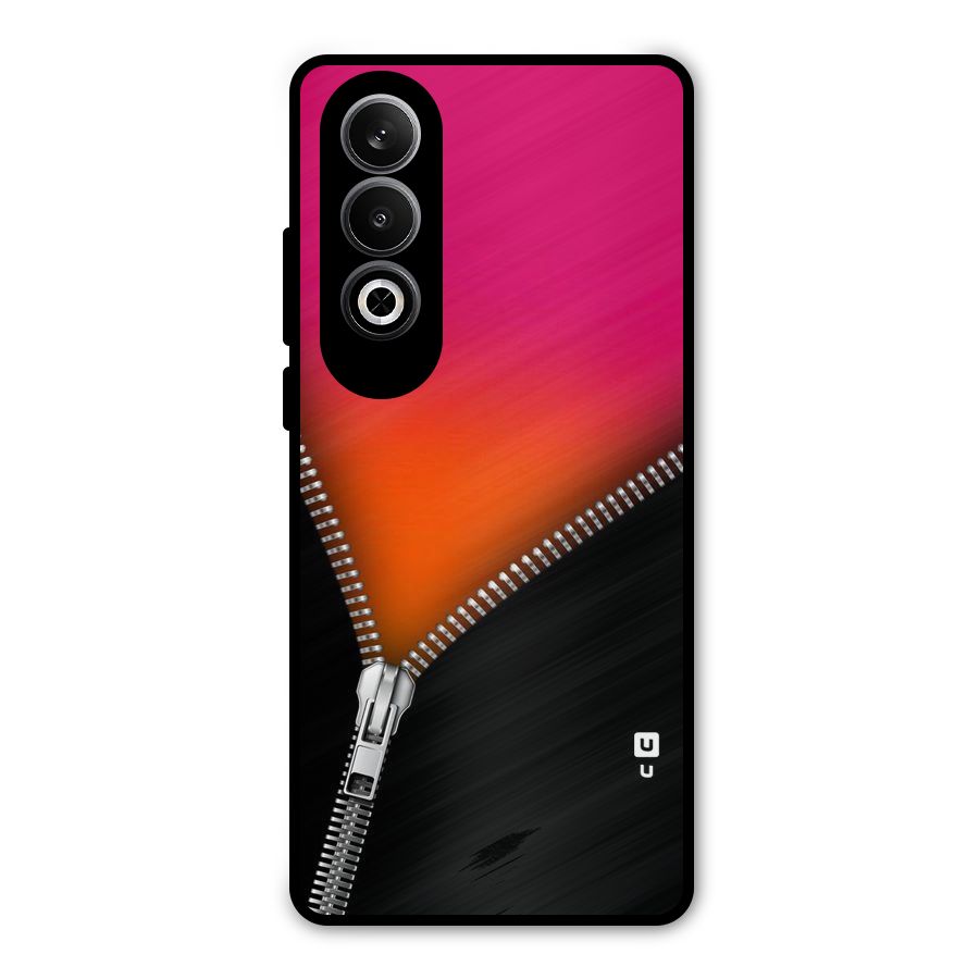 Zipper Print Metal Back Case for OnePlus Nord CE4