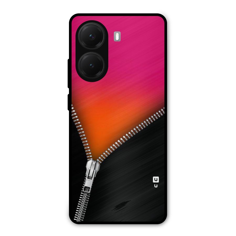 Zipper Print Metal Back Case for Poco X7 Pro