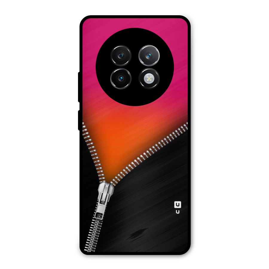 Zipper Print Metal Back Case for Realme 13 Plus