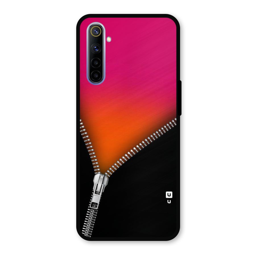 Zipper Print Metal Back Case for Realme 6i