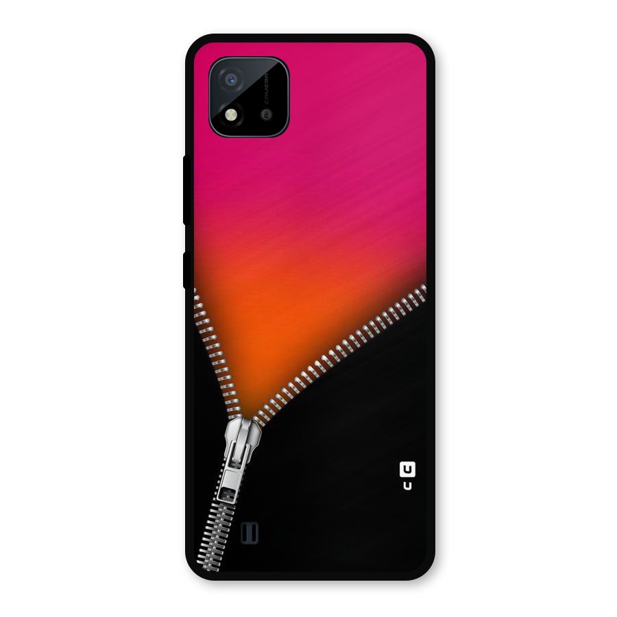 Zipper Print Metal Back Case for Realme C11 2021