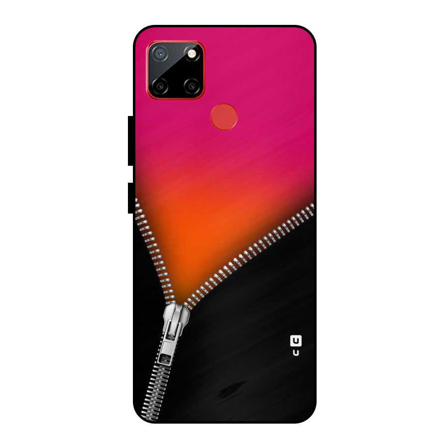 Zipper Print Metal Back Case for Realme C12