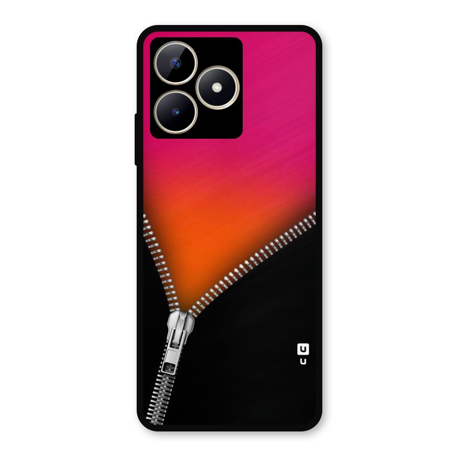 Zipper Print Metal Back Case for Realme C53