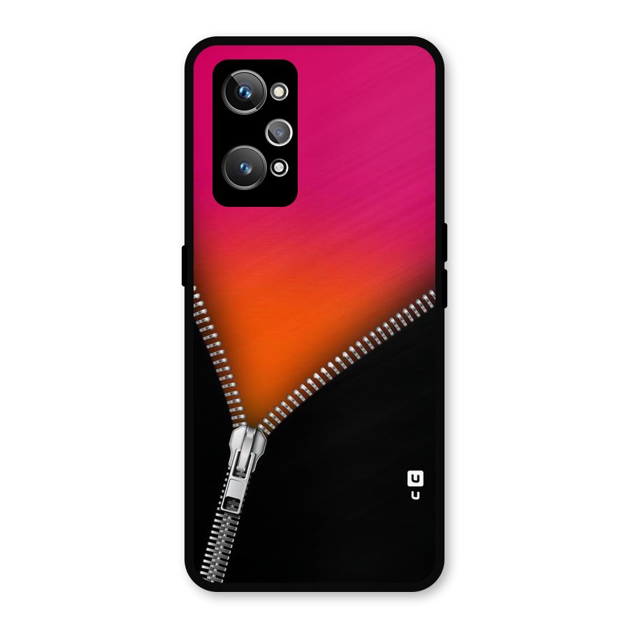 Zipper Print Metal Back Case for Realme GT Neo2