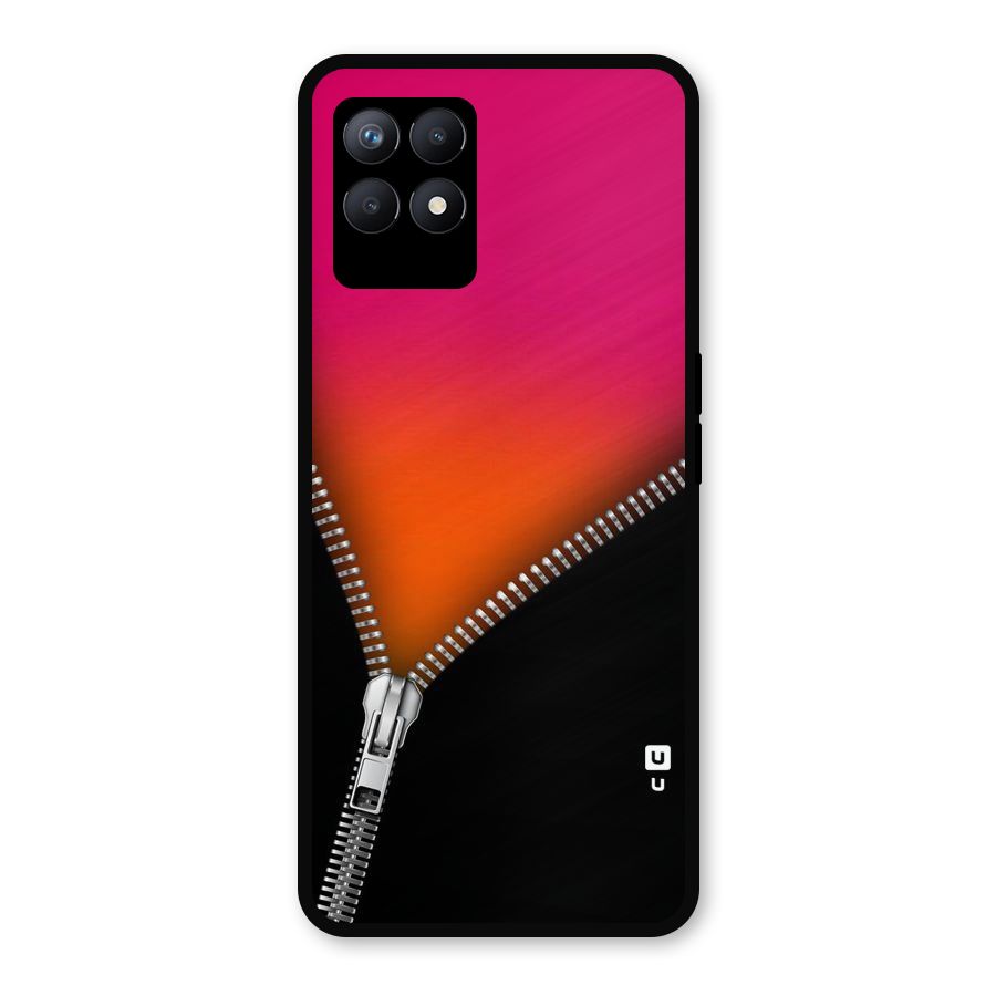 Zipper Print Metal Back Case for Realme Narzo 50