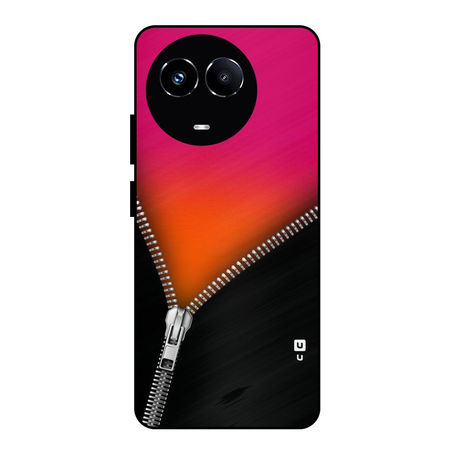 Zipper Print Metal Back Case for Realme Narzo 60X