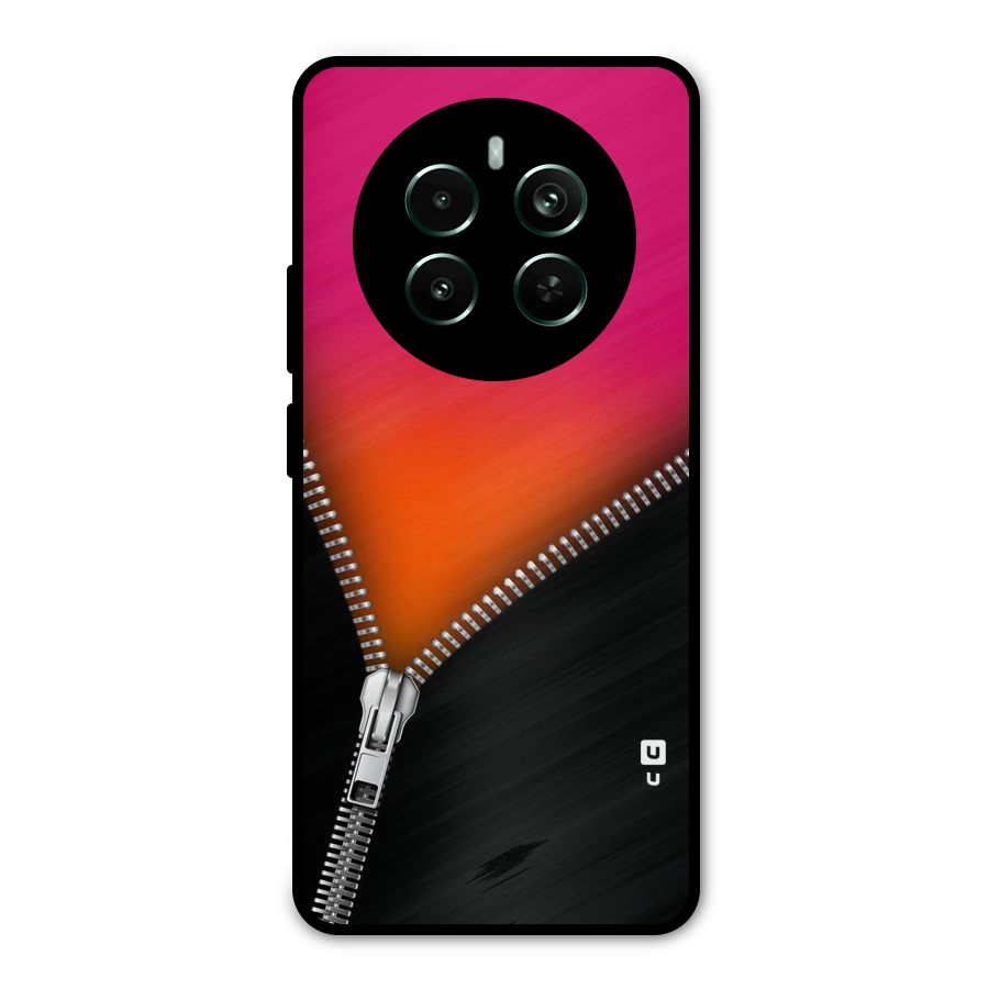 Zipper Print Metal Back Case for Realme Narzo 70 Pro