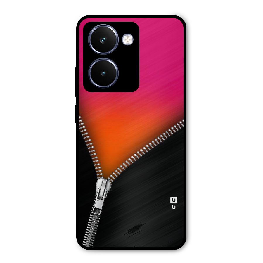 Zipper Print Metal Back Case for Realme P3 Ultra