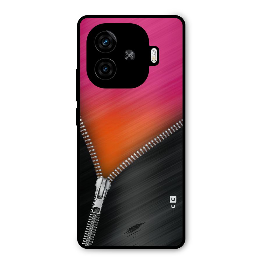 Zipper Print Metal Back Case for iQOO Neo 10R