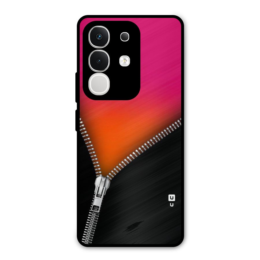 Zipper Print Metal Back Case for iQOO Z10x