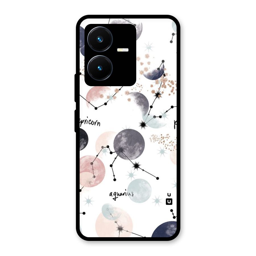 Zodiac Glass Back Case for Vivo Y22s