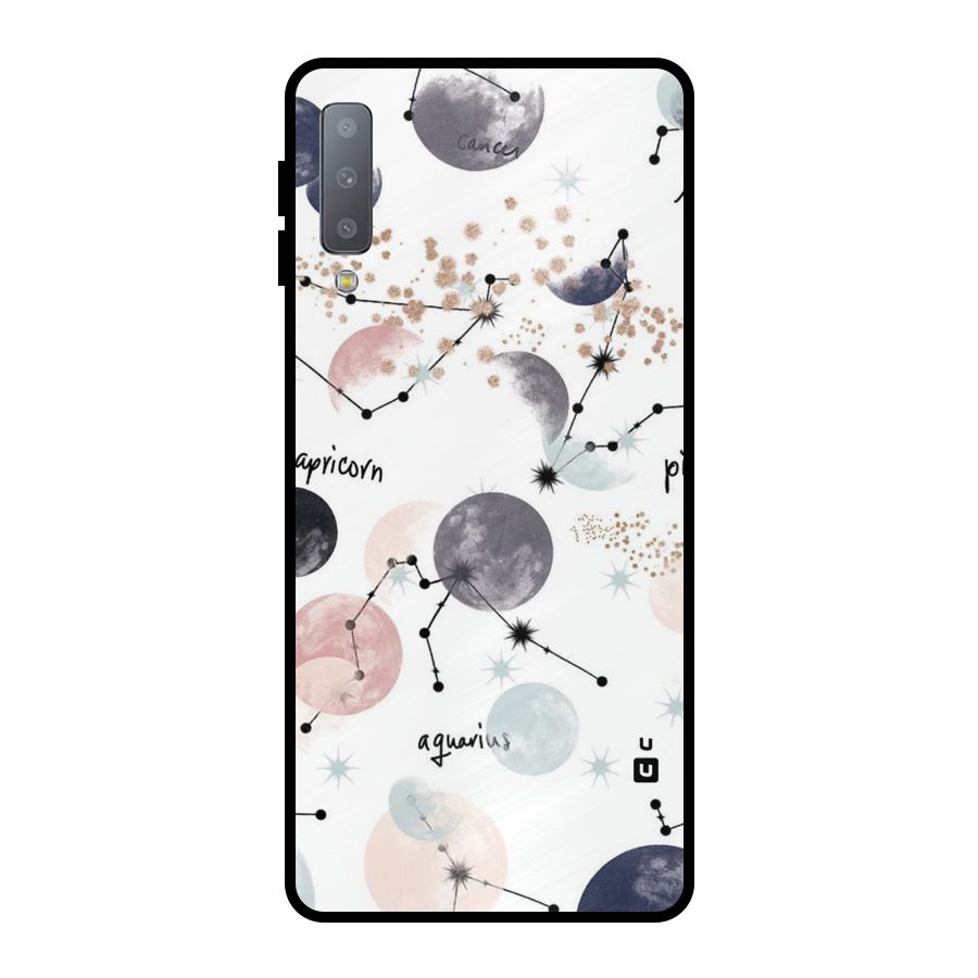 Zodiac Metal Back Case for Galaxy A7 (2018)