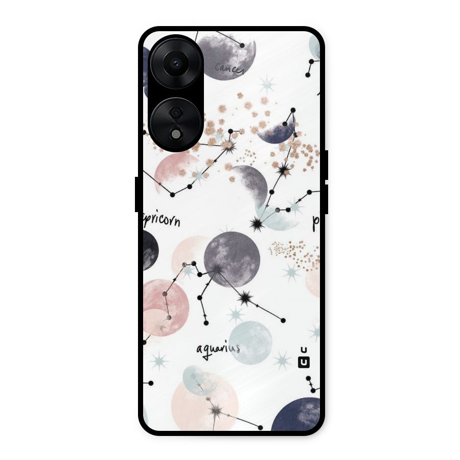 Zodiac Metal Back Case for Oppo A78 5G