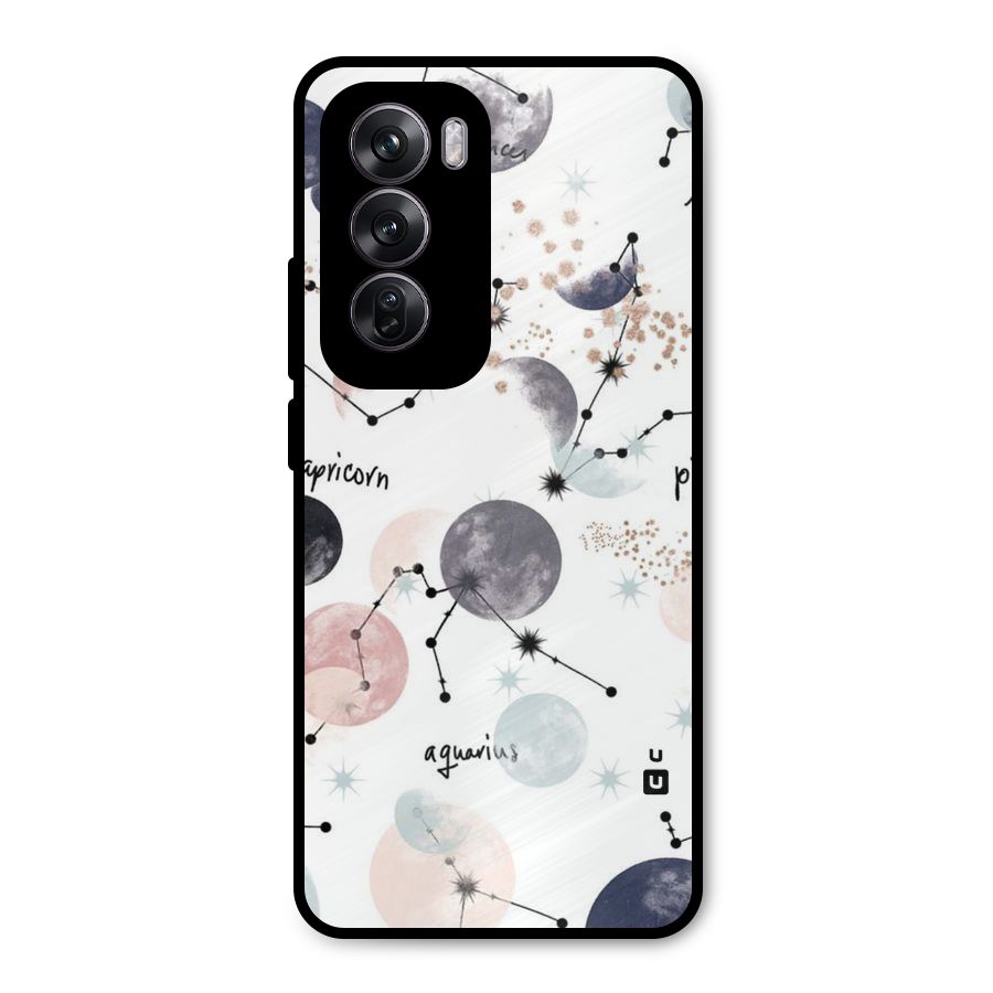 Zodiac Metal Back Case for Oppo Reno12 Pro