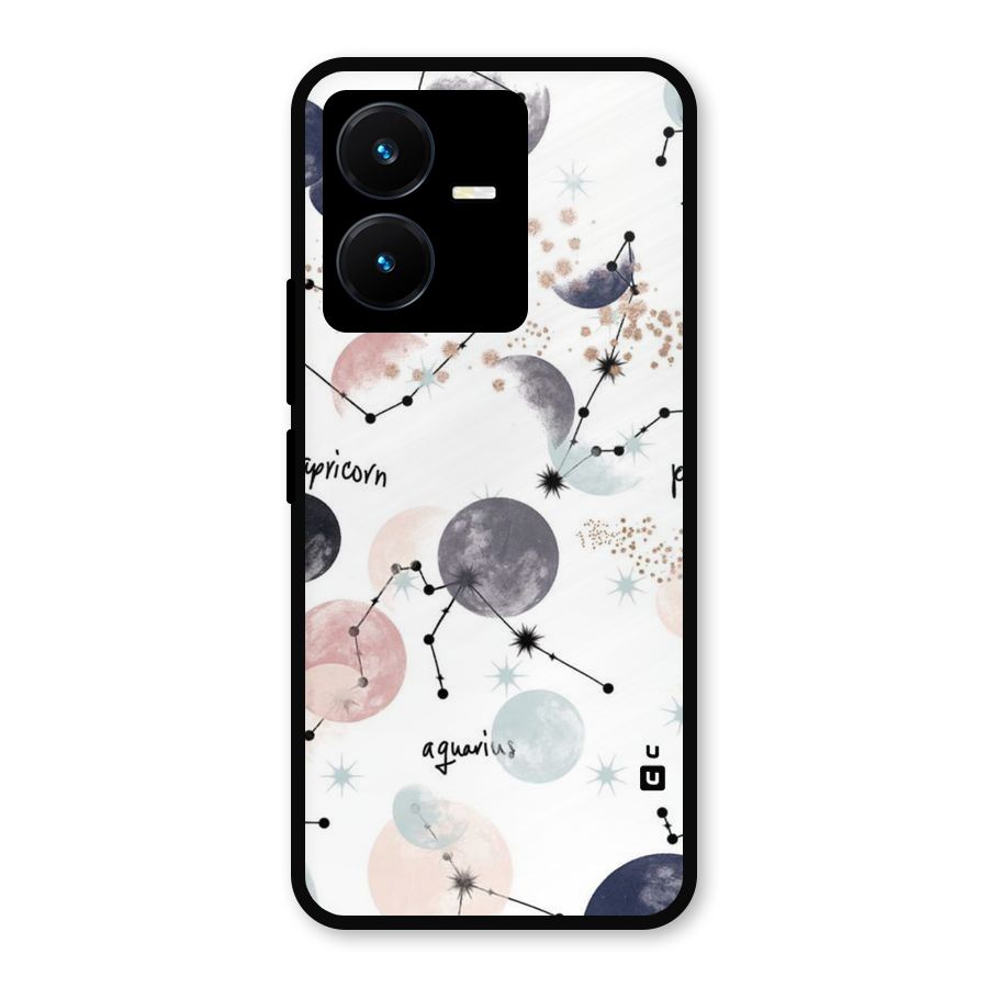 Zodiac Metal Back Case for Vivo Y22