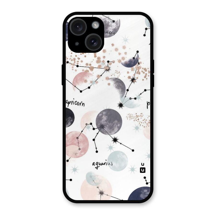 Zodiac Metal Back Case for iPhone 15 Plus