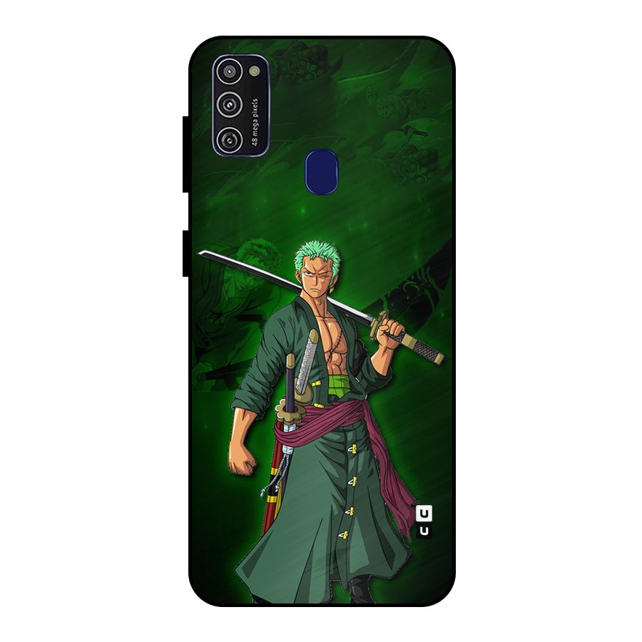 Zoro Ready Metal Back Case for Galaxy M21