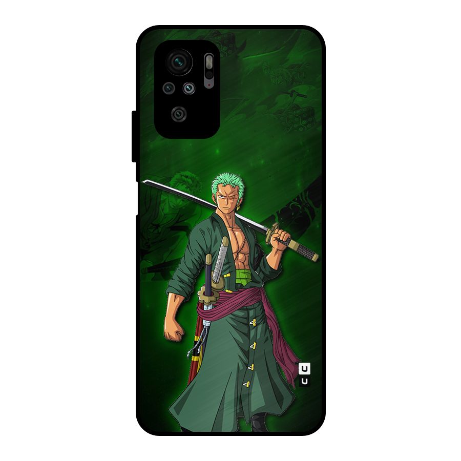 Zoro Ready Metal Back Case for Redmi Note 10S