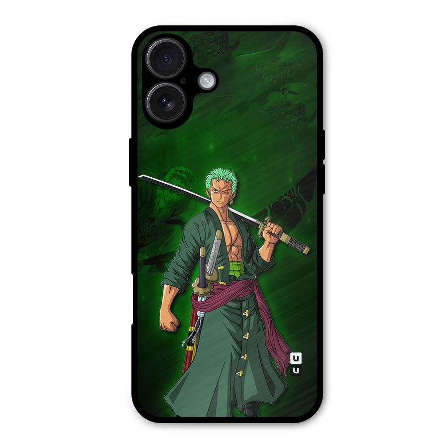 Zoro Ready Metal Back Case for iPhone 16 Plus