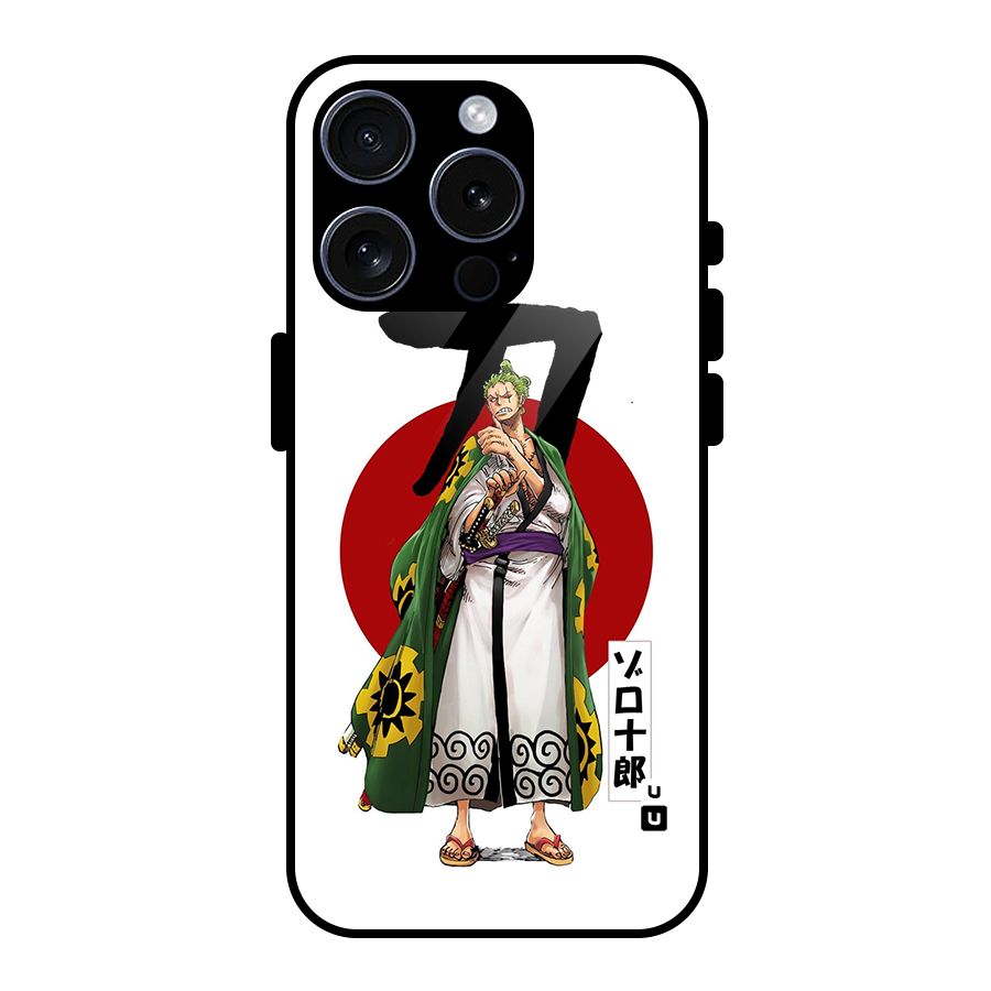 Zoro Stance Glass Back Case for iPhone 15 Pro