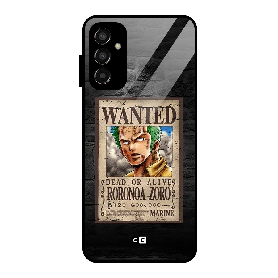 Zoro Wanted Glass Back Case for Galaxy F13