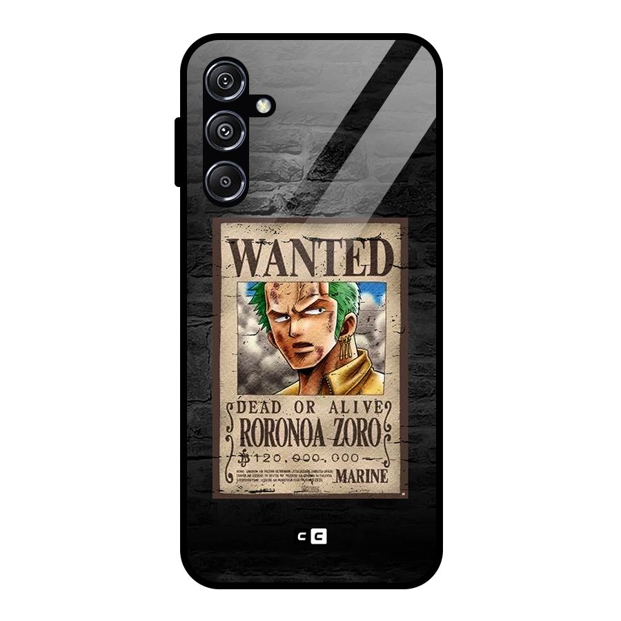 Zoro Wanted Glass Back Case for Galaxy M34 5G