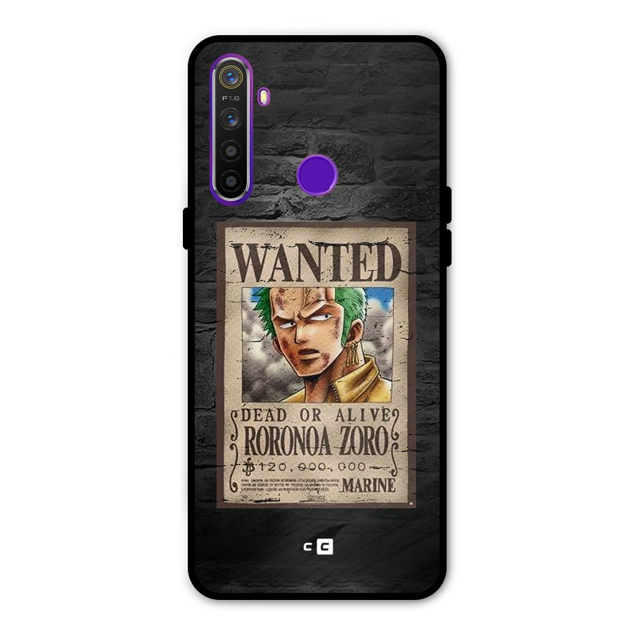 Zoro Wanted Glass Back Case for Realme 5s