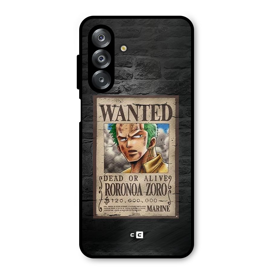 Zoro Wanted Metal Back Case for Galaxy A26
