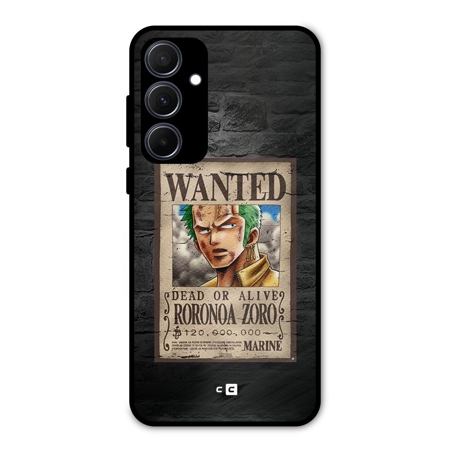 Zoro Wanted Metal Back Case for Galaxy A35