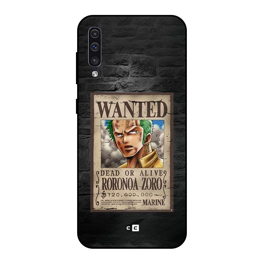 Zoro Wanted Metal Back Case for Galaxy A50s