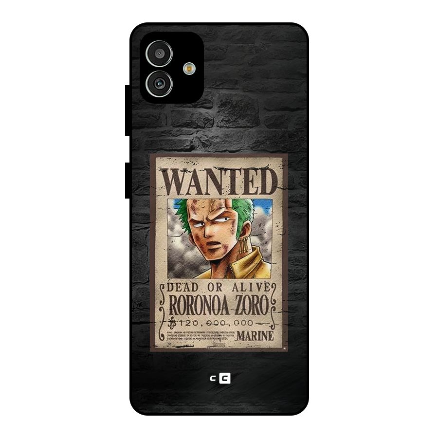 Zoro Wanted Metal Back Case for Galaxy M13 5G