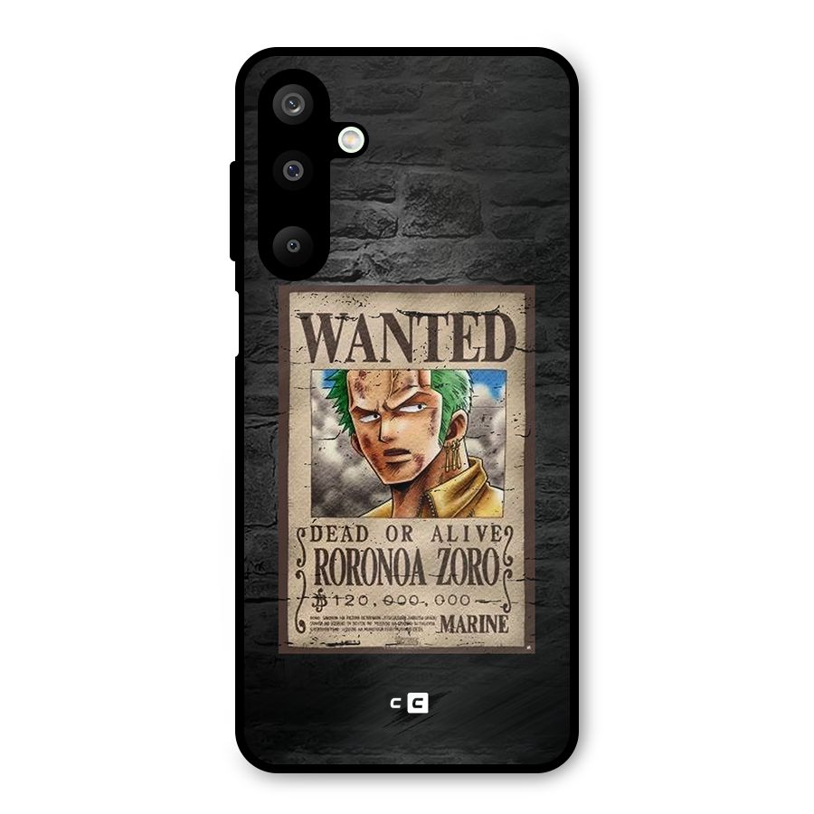 Zoro Wanted Metal Back Case for Galaxy M16