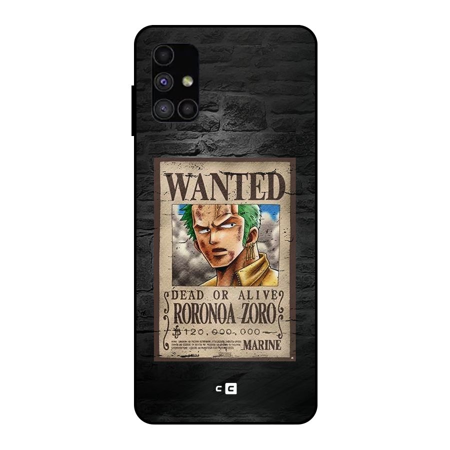 Zoro Wanted Metal Back Case for Galaxy M51