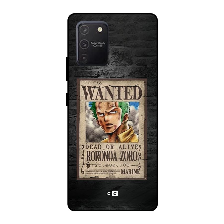 Zoro Wanted Metal Back Case for Galaxy S10 Lite