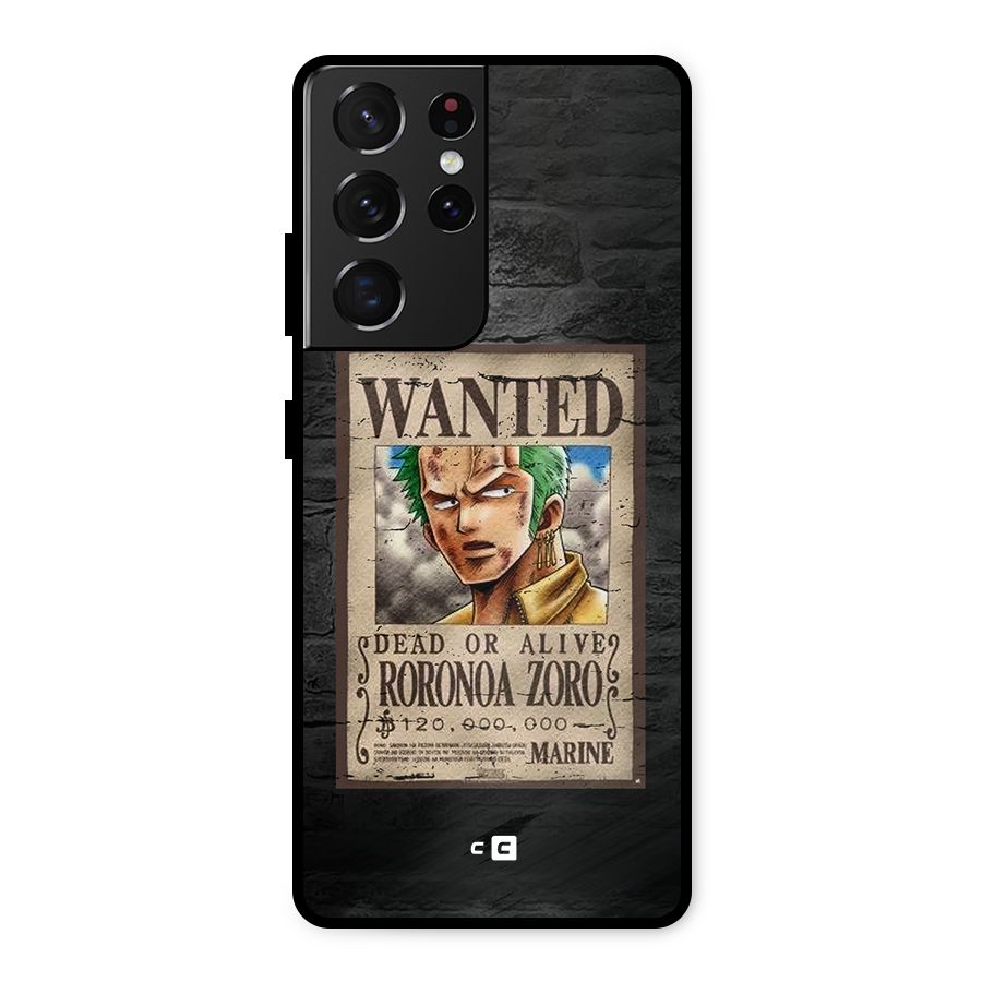 Zoro Wanted Metal Back Case for Galaxy S21 Ultra 5G