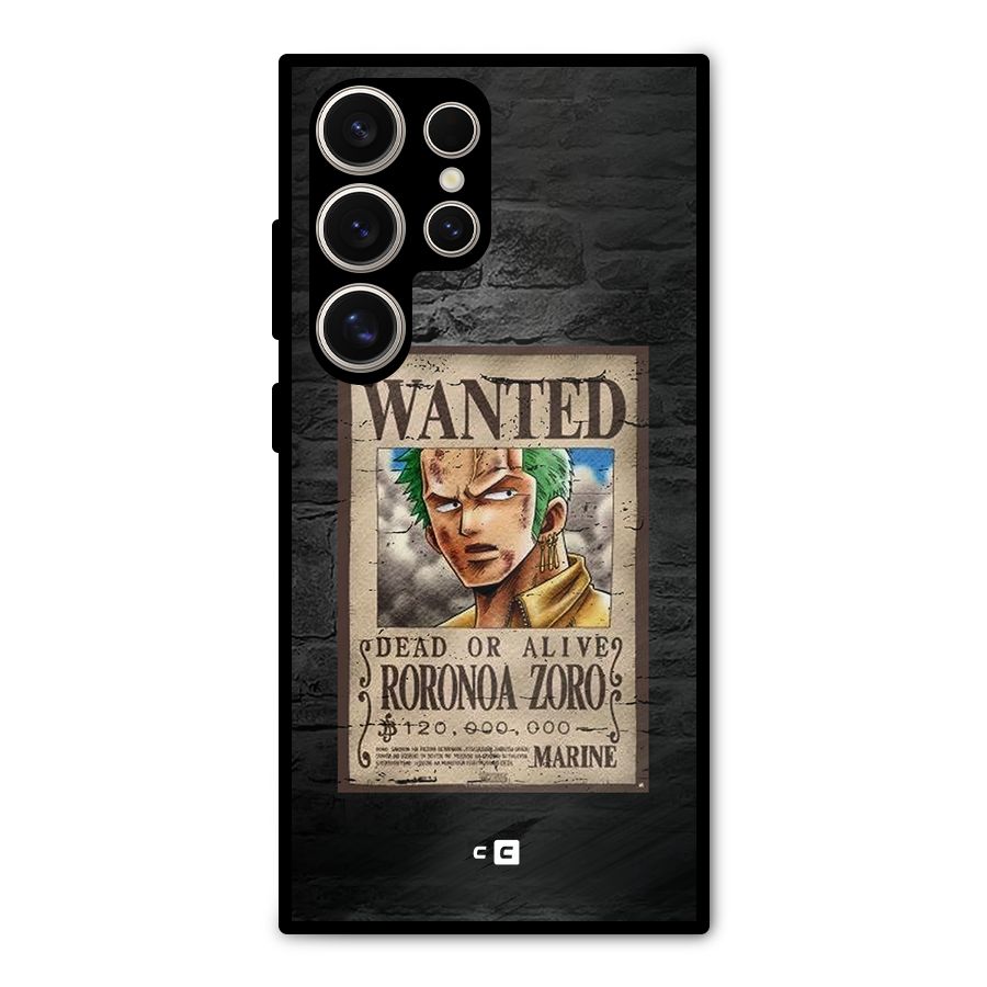 Zoro Wanted Metal Back Case for Galaxy S24 Ultra