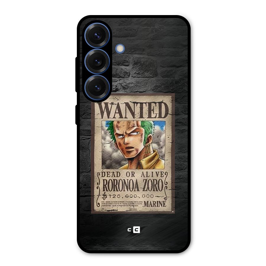 Zoro Wanted Metal Back Case for Galaxy S25