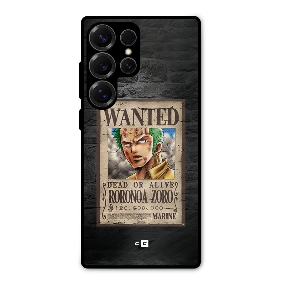 Zoro Wanted Metal Back Case for Galaxy S25 Ultra