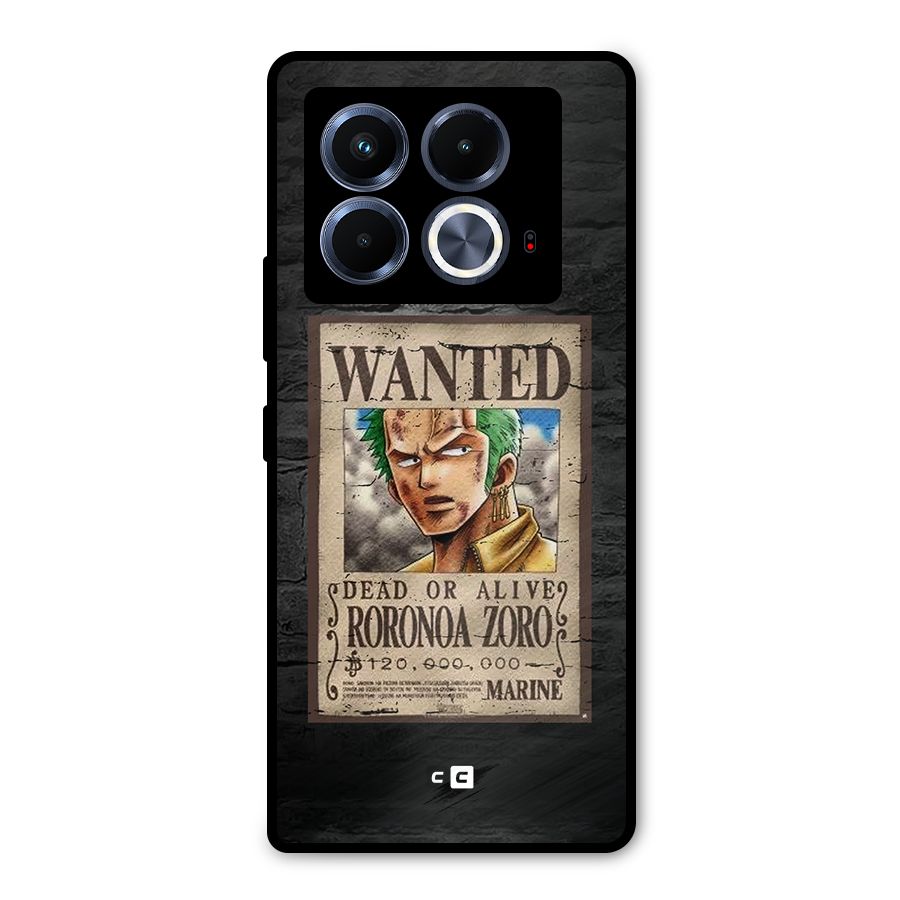 Zoro Wanted Metal Back Case for Infinix Note 40 5G