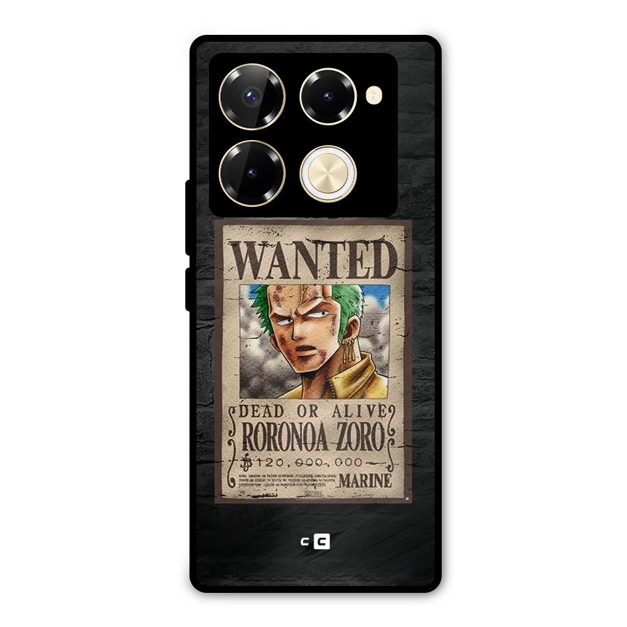 Zoro Wanted Metal Back Case for Infinix Note 40 Pro Plus