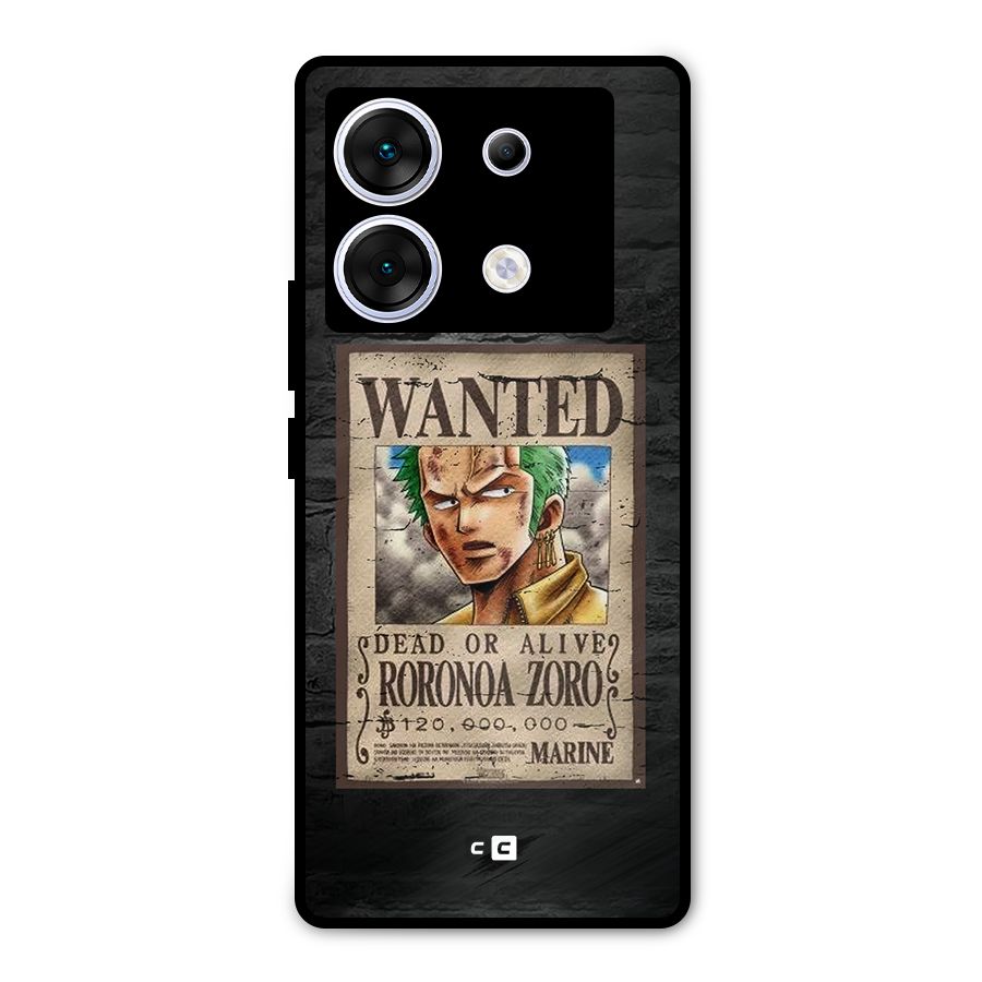 Zoro Wanted Metal Back Case for Infinix Zero 30 5G