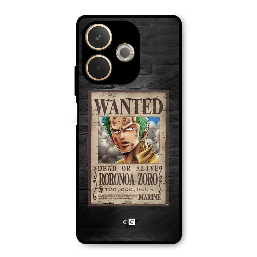 Zoro Wanted Metal Back Case for Oppo A5 Pro