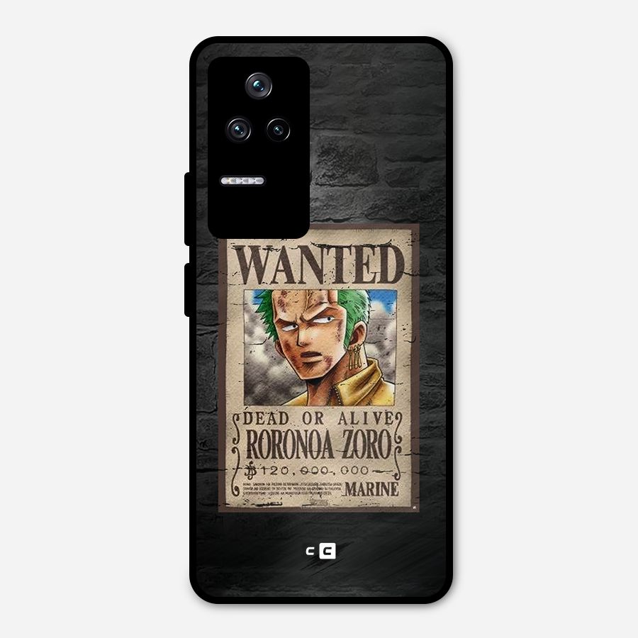 Zoro Wanted Metal Back Case for Poco F4 5G