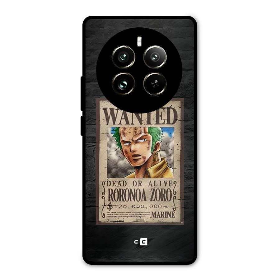 Zoro Wanted Metal Back Case for Realme 12 Pro