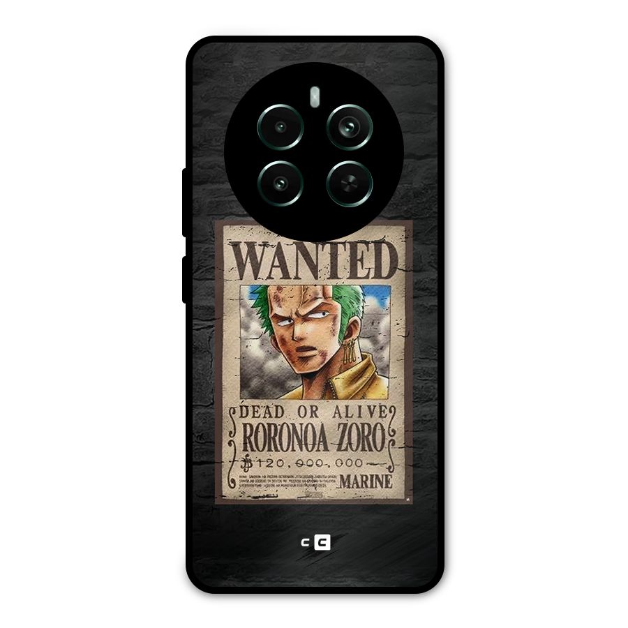 Zoro Wanted Metal Back Case for Realme 12 Pro Plus